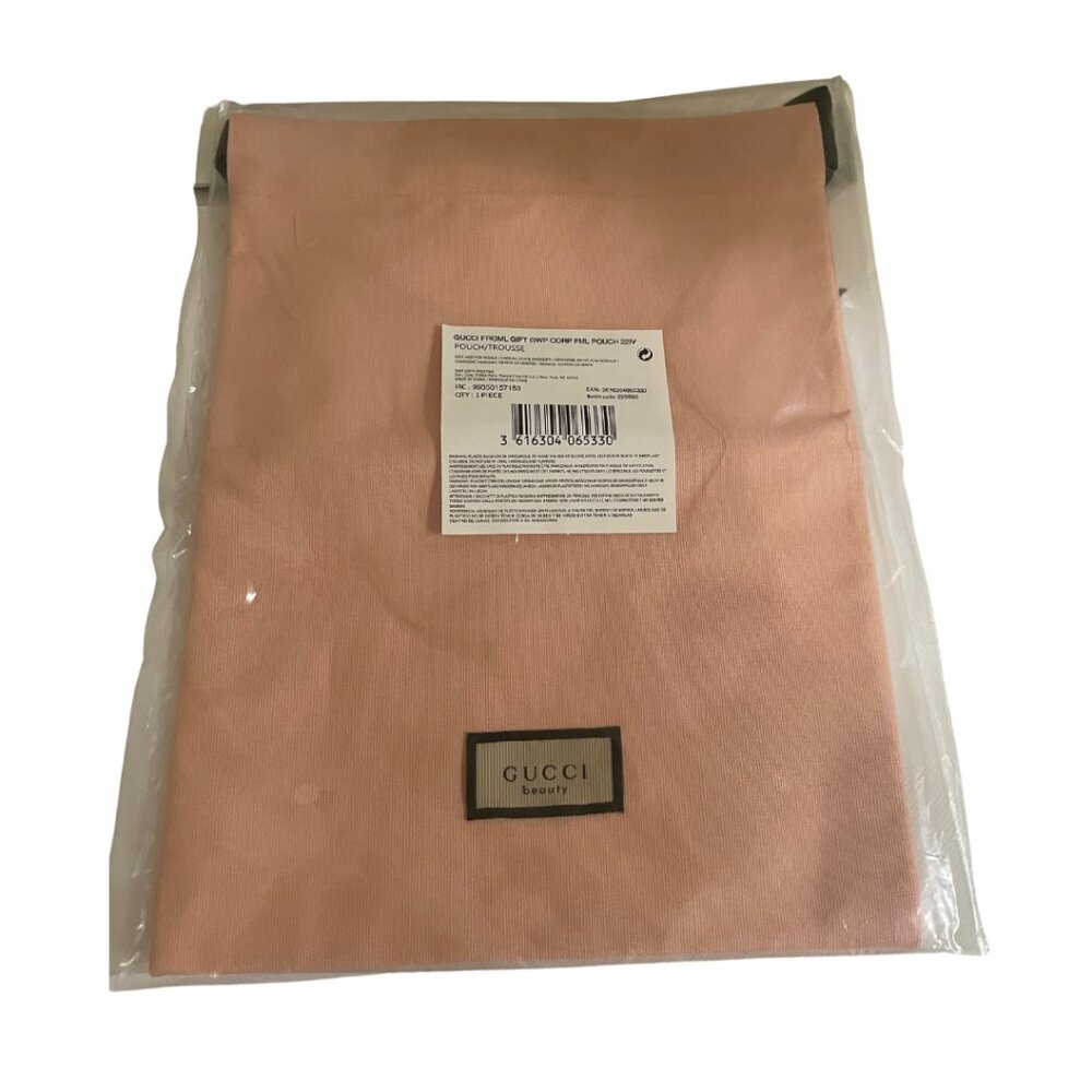 New Gucci Dust Bag Travel Beauty 10" H x 7.5" W